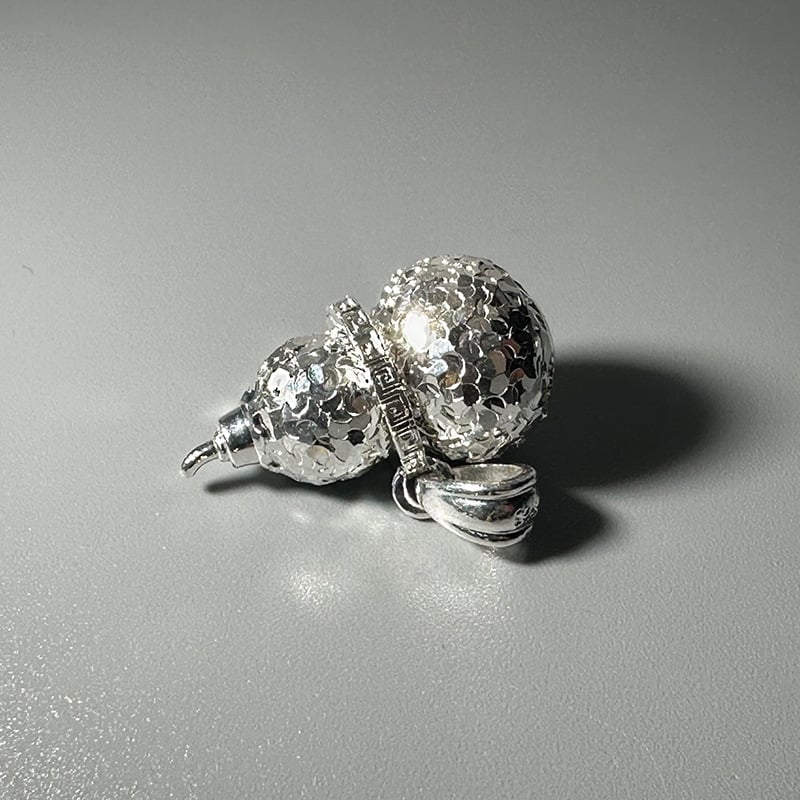 Pandantiv cu formă de dovleac, colier din argint 925, electroplacare, finisaj cu gheață zdrobită, stil chinezesc