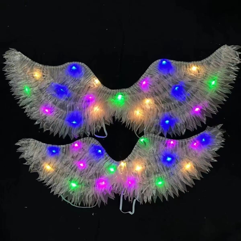 LED svjetleća krila leptira i anđela za djecu, dodatak za leđa s dinamičkim svjetlosnim učinkom, plastična, za uzrast 14+