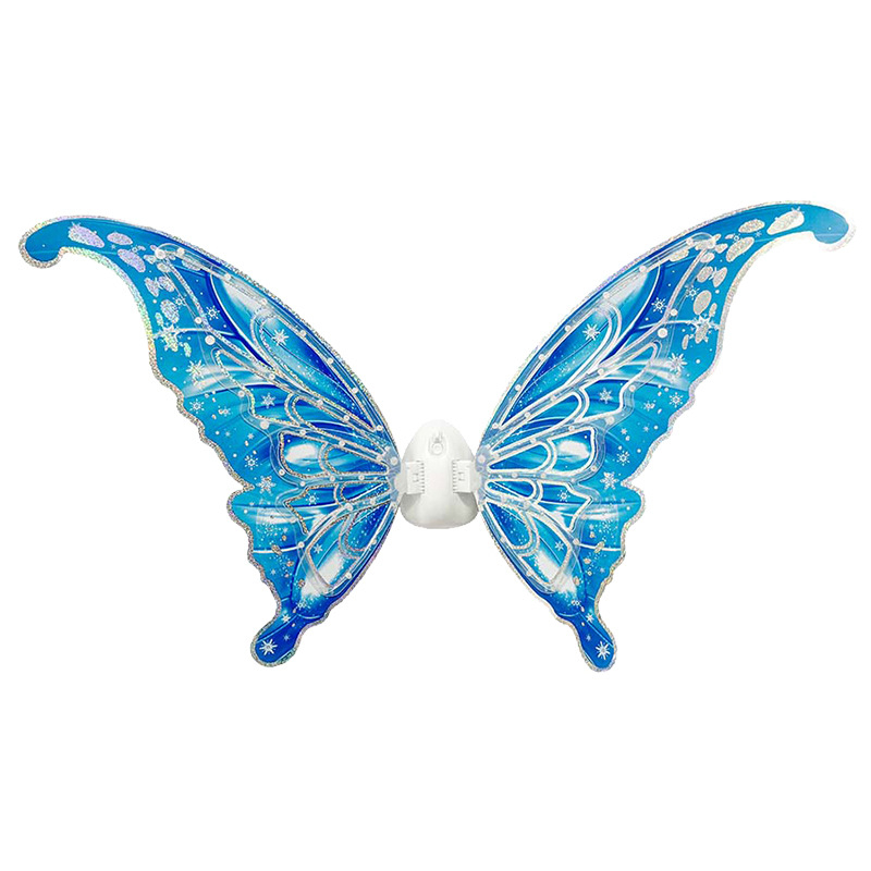 Villogó pillangó szárnyak elektromos működésű, világít és mozog, 4–6 éveseknek, műanyagból, színes dobozos csomagolás
