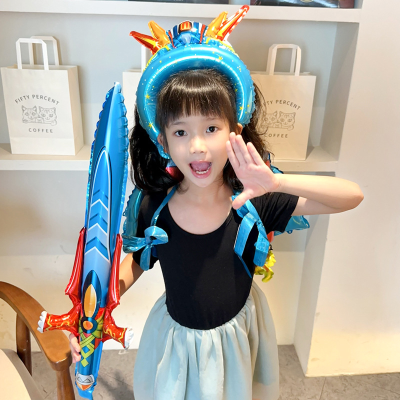 Mecha armor balionas vaikams – aliuminio folija, ateivio formos balionas, žaislinis balionas gimtadienio šventei