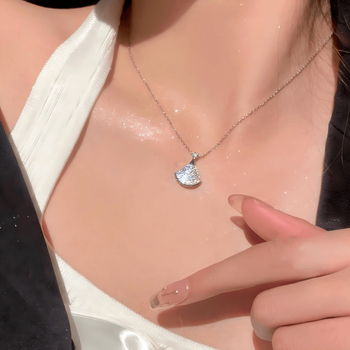 Silver Shell Colier geometric pentru claviculă din argint 925, Lansare Primăvara 2024, Personalizabil