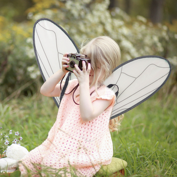 Makiažo kostiumo rekvizitas: angelo sparnai iš organzos - pusiau rankinis, pusiau mechaninis gaminimas, East Promise