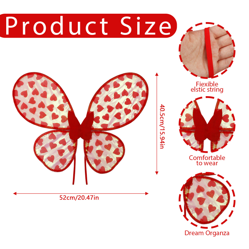 Audinių drugelių sparnai kostiumo rekvizitas, karikatūrinis raštas, pusiau rankinis ir pusiau mechaninis gaminimas, dovana paruošta