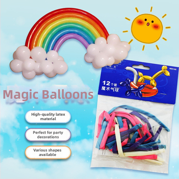 Temele latekso magiški balionai – juostinės formos, svoris 0,04 kg, vaikų dienai