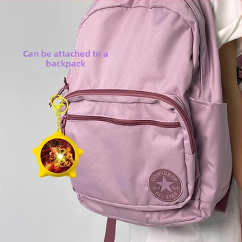 Nezha sjajni ključni lanac s kutijom zvuka – plastični privjesak za školsku torbu, svjetlosni i zvučni efekti, uzrast 14+