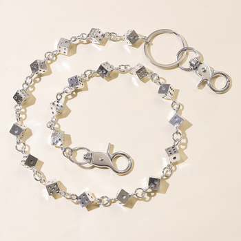 Metalni kaiš za hlače s kockama — punk stil, unisex, Brand: Baiming Jewelry, Lansiranje: Ljeto 2025
