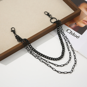Lanț de talie din aliaj metalic, stil punk rock, lanț trei straturi pentru blugi, accesorii pentru bărbați, lansare toamnă 2025
