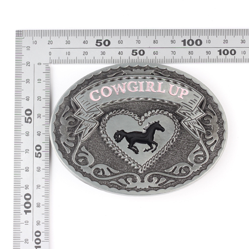 Cataramă de curea în stil vestern, din aliaj, denim