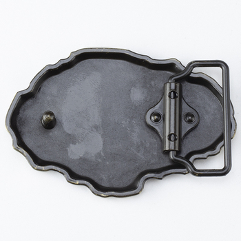 Cataramă de curea cu textură piele de pește și design cap de animal, aliaj, cataramă netedă