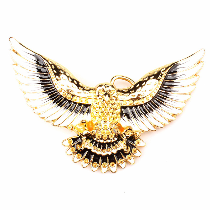 Metalna kopča za pojas s motivom sove, legura, glatka površina