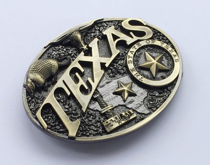 Cataramă pentru curea cu design cap de taur din Texas, aliaj de zinc, cataramă netedă, potrivită pentru toate anotimpurile, Vara 2020