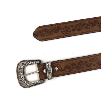 Opasok z PU kože, pracka zliatiny, zapínanie s kolíkom, dĺžka 105 cm, šírka 3,2 cm (PU koža; pracka zliatiny; zapínanie s kolíkom; 105 cm; 3,2 cm)