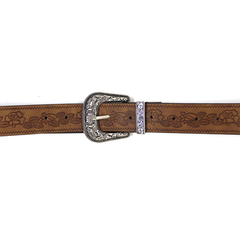 Opasok z PU kože, pracka zliatiny, zapínanie s kolíkom, dĺžka 105 cm, šírka 3,2 cm (PU koža; pracka zliatiny; zapínanie s kolíkom; 105 cm; 3,2 cm)