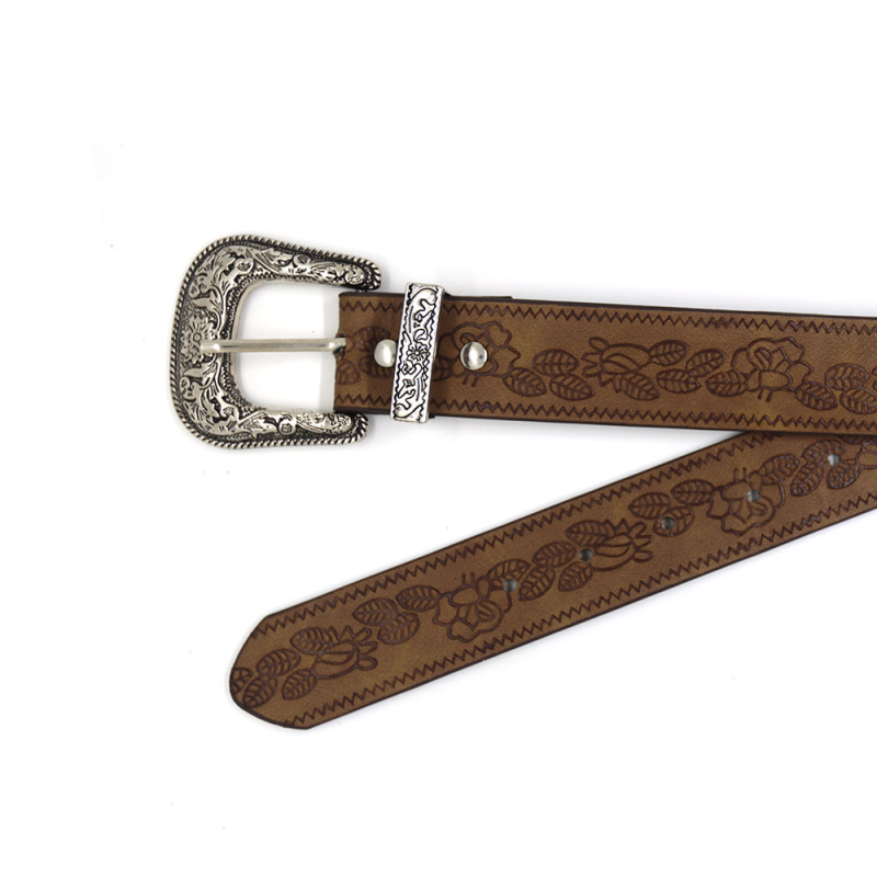 Opasok z PU kože, pracka zliatiny, zapínanie s kolíkom, dĺžka 105 cm, šírka 3,2 cm (PU koža; pracka zliatiny; zapínanie s kolíkom; 105 cm; 3,2 cm)