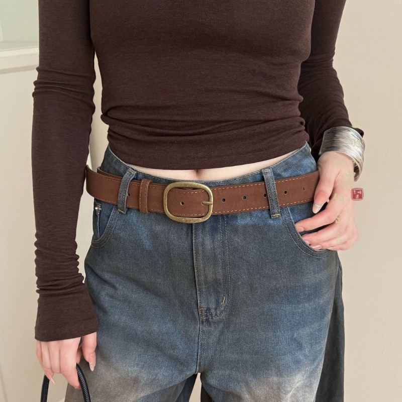 Banhu zamatni široki kaiš s kopčom od cinkovog legura, kopča s iglom, širina 2–4 cm, vintage stil s antiknim završetkom