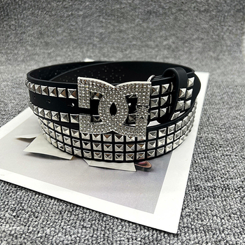 2026OOTD Goth subkulturni pojas sa zakovicama i kristalima – unisex, za ulični ples