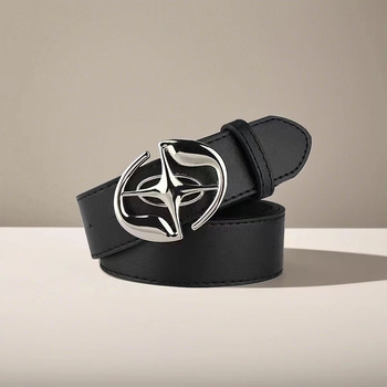 Curea pentru jeanși femei din piele artificială, cataramă din aliaj, închidere netedă, lățime 2-4 cm, stil coreean simplu, versatil