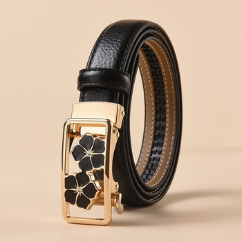 Centură de damă din piele split, cataramă din aliaj, închidere cu șiret, lățime subțire (<2 cm), stil dulce