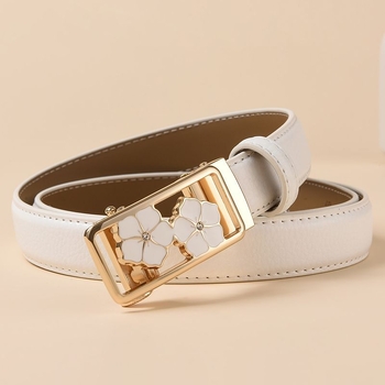 Centură de damă din piele split, cataramă din aliaj, închidere cu șiret, lățime subțire (<2 cm), stil dulce