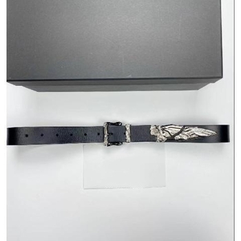 Rory 24 Curea Kendo din piele naturală, gravată, cu textură suede și cataramă din aliaj cu știft (Primăvara 2023)