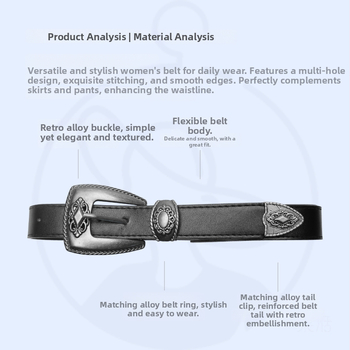 Centură retro cu cataramă din aliaj, gravură decorativă, din piele artificială, lățime 2-4 cm