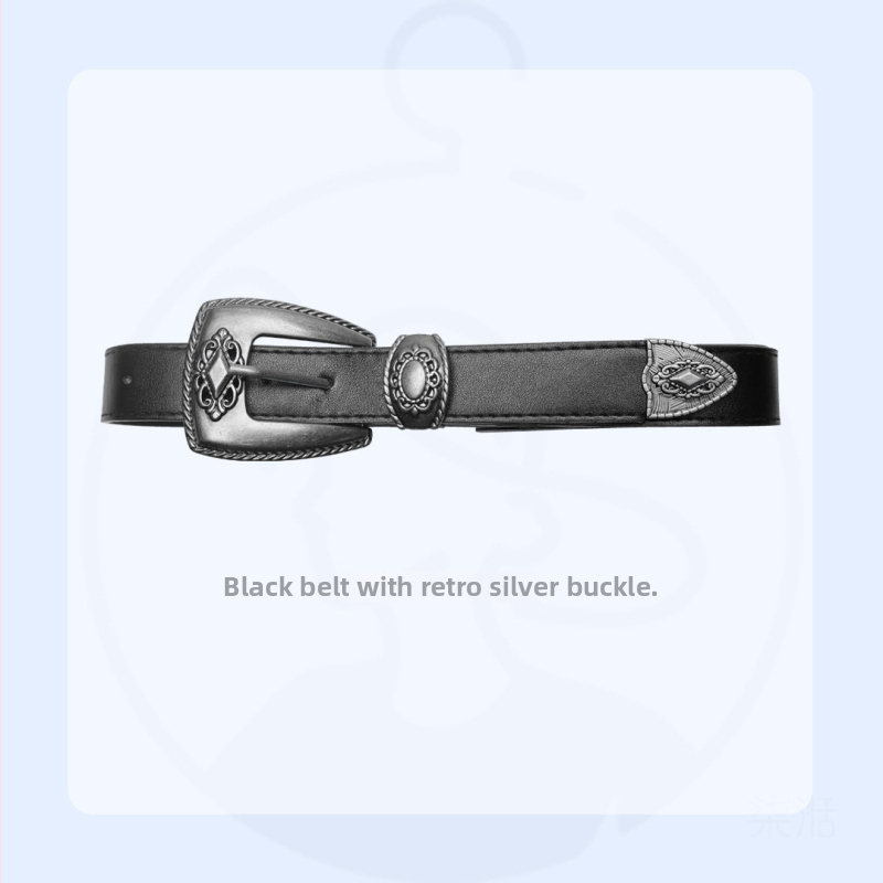 Centură retro cu cataramă din aliaj, gravură decorativă, din piele artificială, lățime 2-4 cm