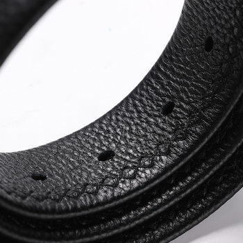 Curea din piele de vițel, prim strat, catarama din aliaj, închidere automată, lățime 2–4 cm, stil business, versatil, elegant, primăvara 2025