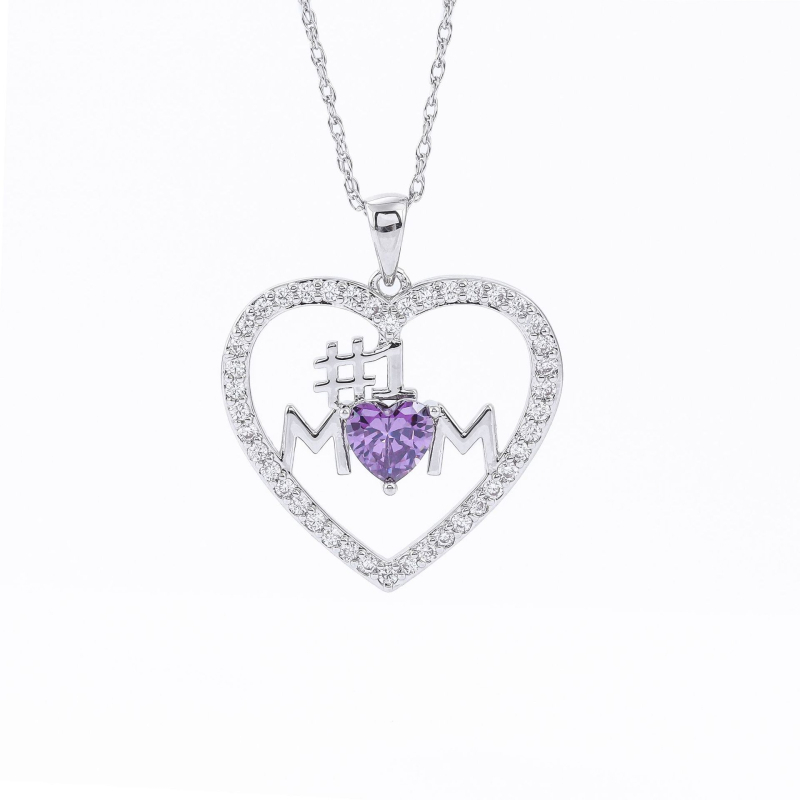 Colier inimă, din argint 925, lanț electroplacat, pandantiv din cupru