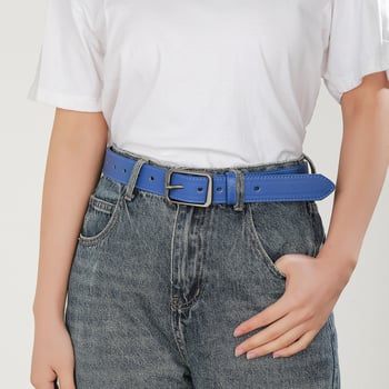 Centură pentru pantaloni femei – material PU, cataramă din aliaj, închidere cu pin, lățime 2–4 cm, brand Juxing