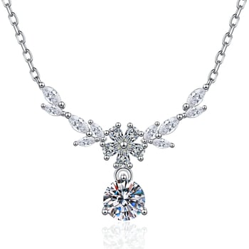 Colier din argint 925, formă de romb, lanț clavicular, greutate 3,1 g