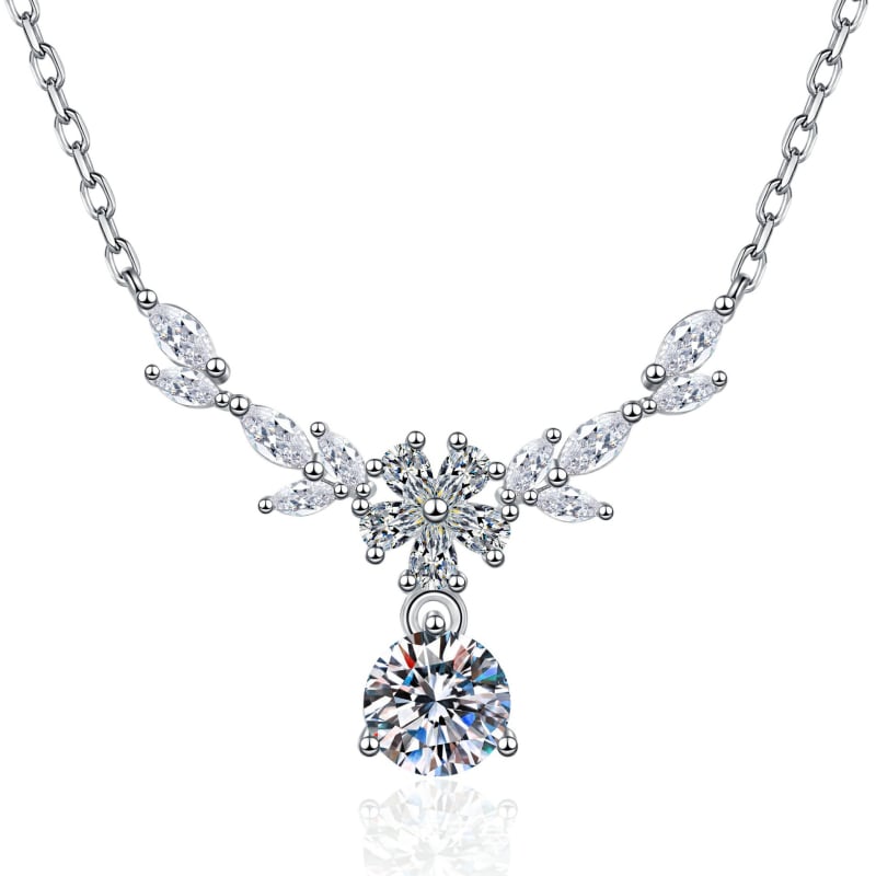 Colier din argint 925, formă de romb, lanț clavicular, greutate 3,1 g