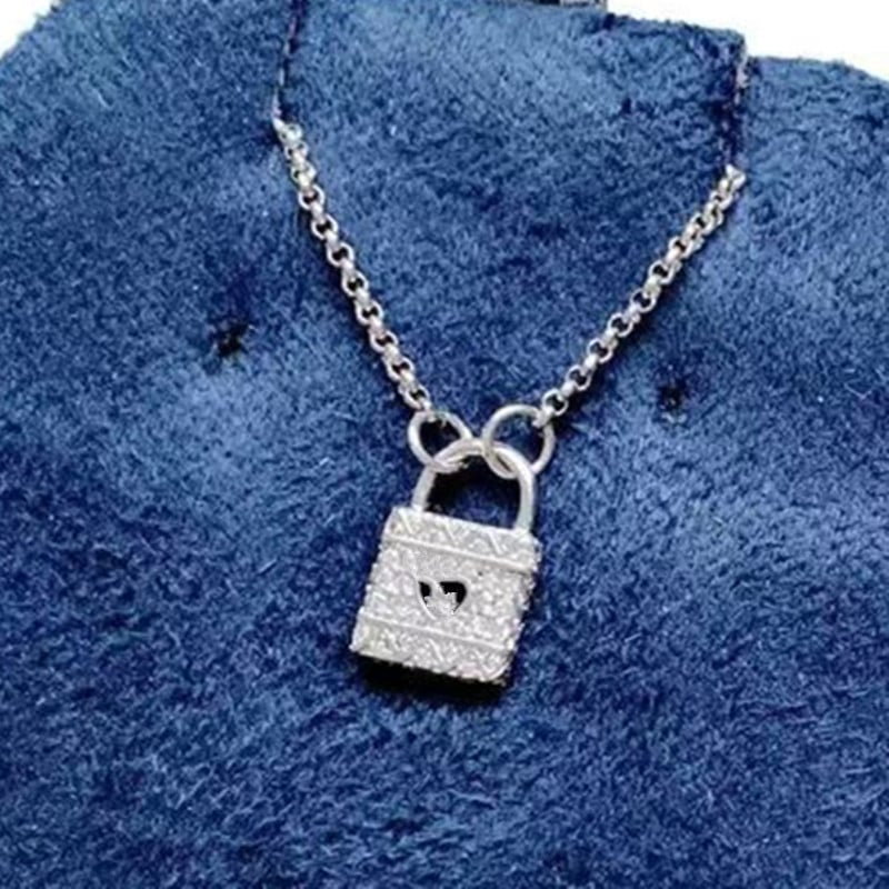 Colier cu pandantiv lacăt în formă de inimă pentru cupluri, aliaj, vară 2023, stil fashion