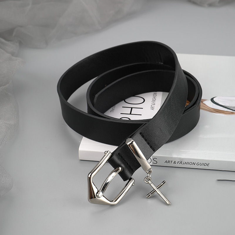 Centură din piele ecologică, cataramă din aliaj, închidere cu știft, lățime 2-4 cm, Vară 2024