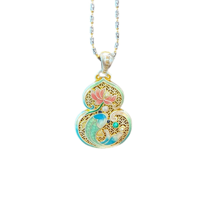 Colier din argint sterling cu pandantiv geometric placat electroplatinat