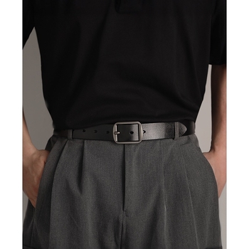 Centură pentru bărbați din piele naturală, din două straturi de piele de vițel, cataramă din aliaj, închidere cu știft, lățime 2–4 cm