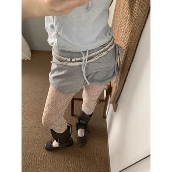 Curea punk cu cataramă metalică și nituri, două straturi subțire PU, închidere cu știft, stil Y2K