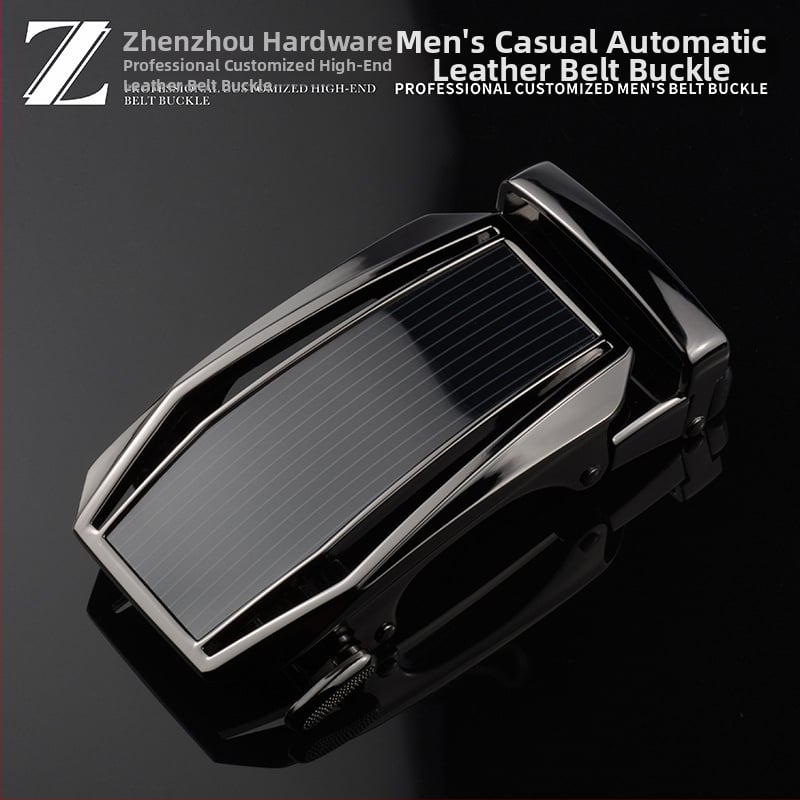 Vyrinė automatinė diržo sagtis iš lydinio, D formos, pritaikoma, verslo reikmėms.