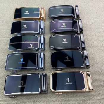 Vyrų automatinė diržo sagtis iš lydinio, stačiakampio formos, raidžių motyvas, lauko naudojimui