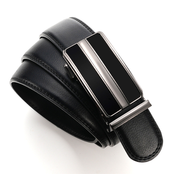 Curea pentru bărbați din piele naturală, strat dublu de piele, cataramă automată din aliaj, lățime 2–4 cm