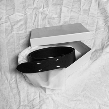 Centură M-Style din piele de vițel de primă calitate, cu cusături în patru colțuri, unisex, cataramă din aliaj cu pin