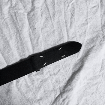 Centură M-Style din piele de vițel de primă calitate, cu cusături în patru colțuri, unisex, cataramă din aliaj cu pin