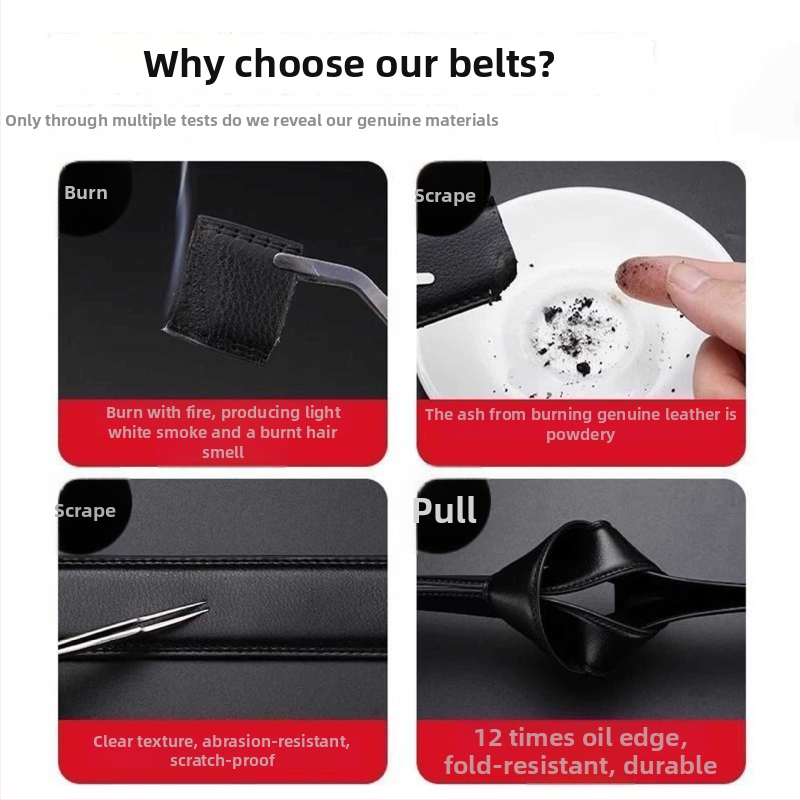 Curea pentru bărbați cu cataramă automată din piele naturală — piele split, cataramă din aliaj, model lychee cusut, finisaj electroplacat