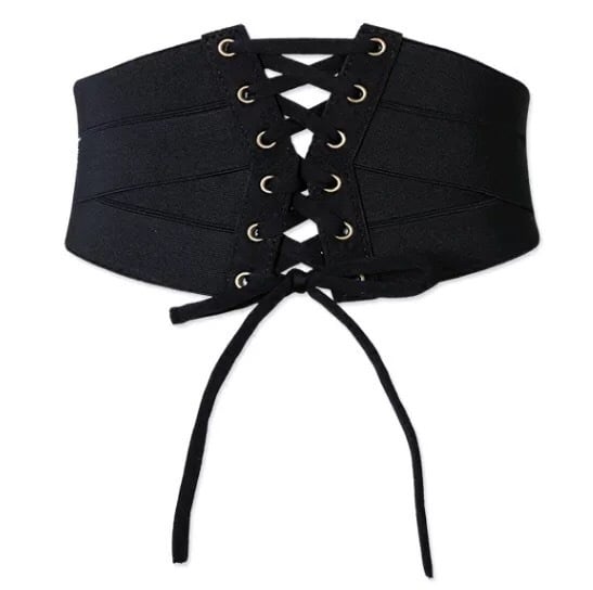 Centură de talie elastică ultra-lată cu curele încrucișate, din piele sintetică, stil all-match, personalizabil