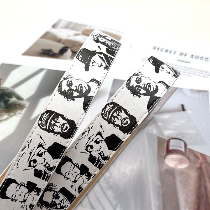 Curea din PU piele cu cataramă din fier, închidere cu știft, lățime 2-4 cm, embossing, stil hip-hop, Paqidun