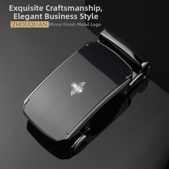 Автоматична катарама за мъжки колан, правоъгълна катарама от сплав, дизайн с букви, бизнес стил