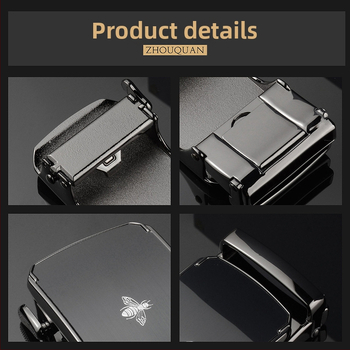 Автоматична катарама за мъжки колан, правоъгълна катарама от сплав, дизайн с букви, бизнес стил