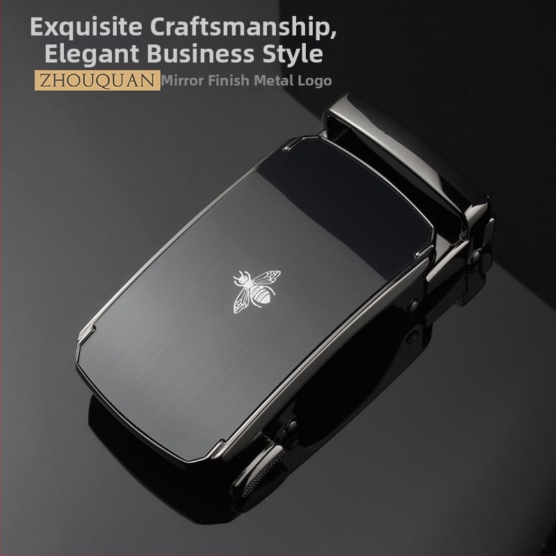 Автоматична катарама за мъжки колан, правоъгълна катарама от сплав, дизайн с букви, бизнес стил