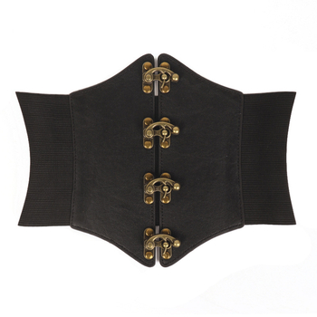 Rochie cu centură de talie, design elegant, piele sintetică, o buclă pentru curea, pentru femei adulte