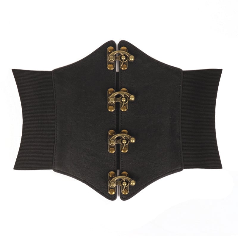 Rochie cu centură de talie, design elegant, piele sintetică, o buclă pentru curea, pentru femei adulte