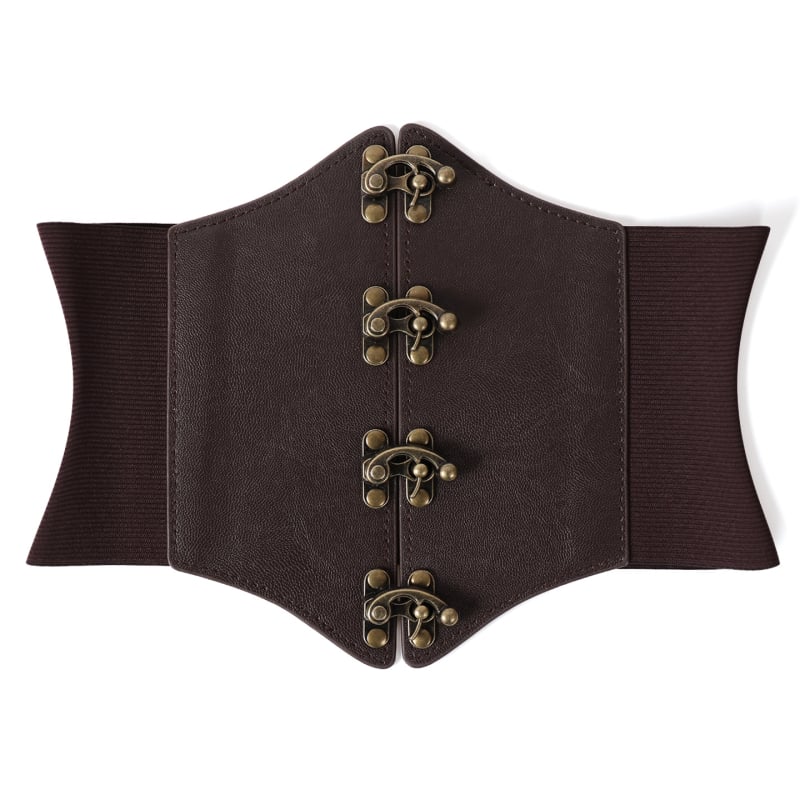 Rochie cu centură de talie, design elegant, piele sintetică, o buclă pentru curea, pentru femei adulte